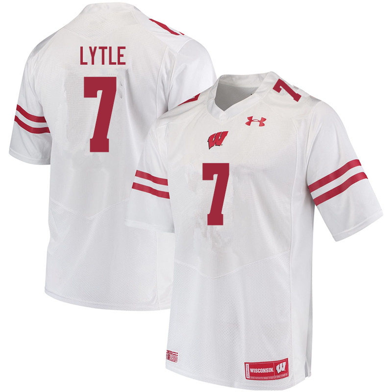 Wisconsin Badgers Men's #7 Spencer Lytle NCAA Under Armour Authentic White College Stitched Football Jersey OM40T41PP
